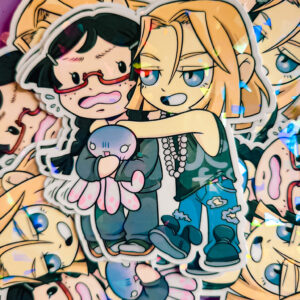 Kuranosuke and Tsukimi Surprise Hug Sticker